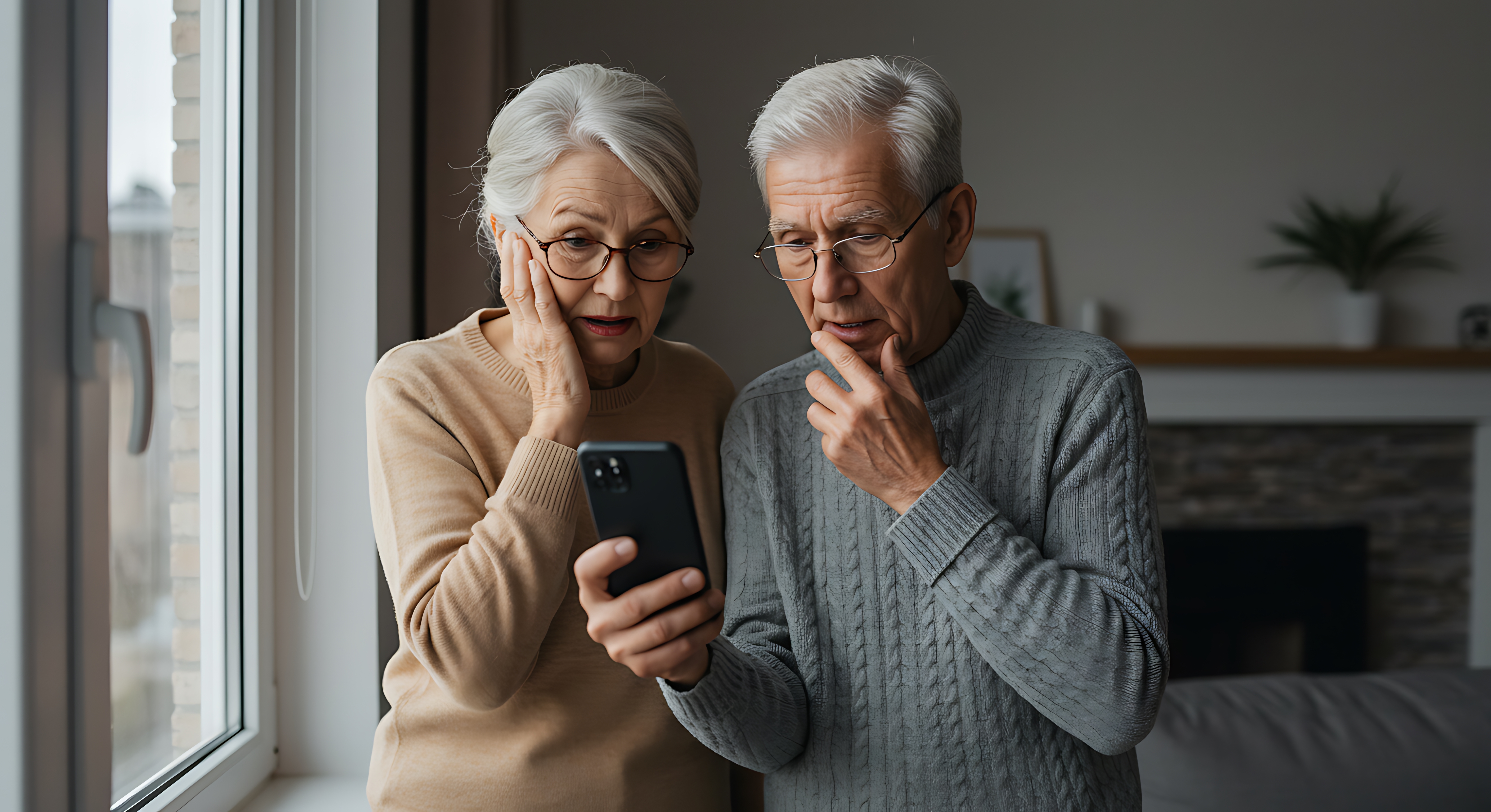 Older adults getting help with technology
